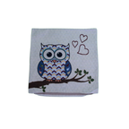 Decorative Owl Pillow Cover, 18x18 Inch Linen Cushion Case with Zipper, Embroidered Animal Design for Kids Room, Nursery, Living Room | TrueLineSpaces