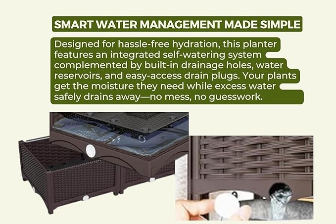 Raised Garden Bed Planter Boxes with Trellis